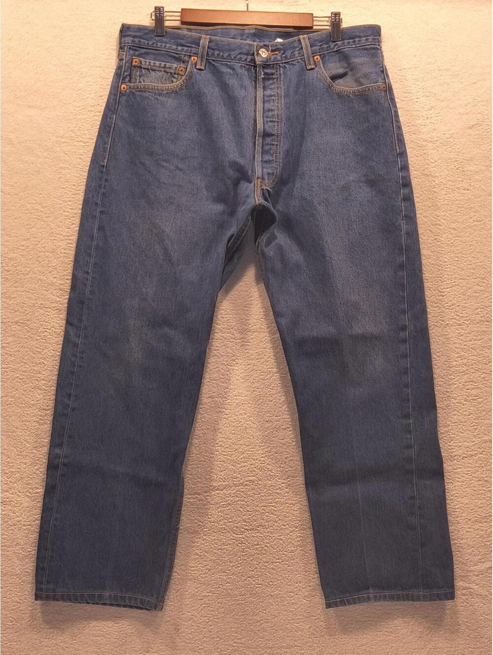 VTG Levis 501xx Jeans Mens 38x33 (37x28) Blue Denim Button Fly 100% Cotton 2006